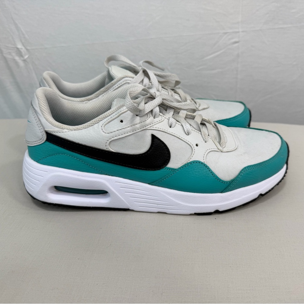Nike Air Max SC White Teal Black Sneakers Mens Size 9 + Extra Black Laces - Picture 3 of 7
